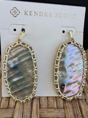 Kendra Scott Danielle Macrame Gold & Abalone Drop Earrings